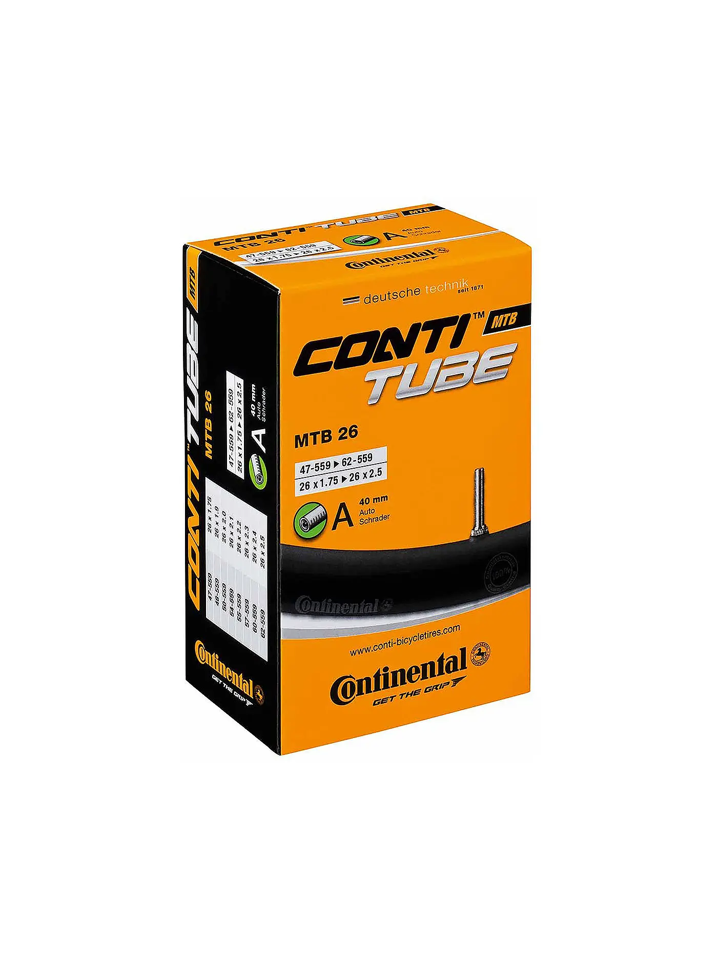 CONTINENTAL | Fahrradschlauch MTB 26 x 1,75 AV | 